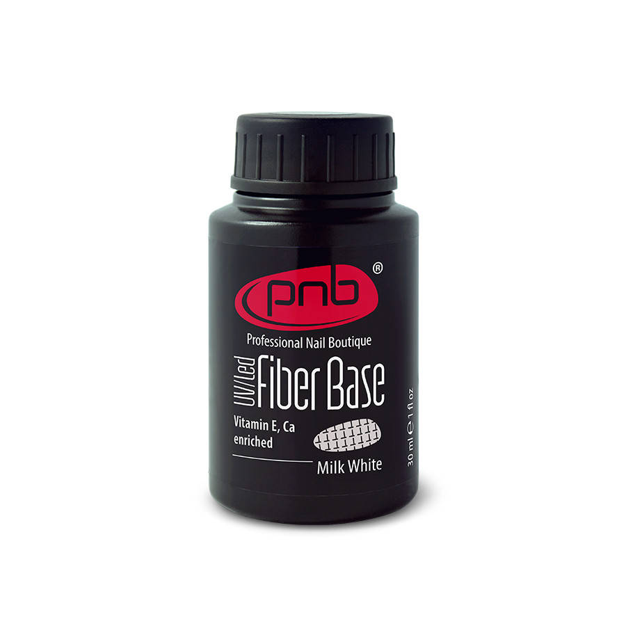 

База с нейлоновыми волокнами Fiber Base PNB Milk White, 30мл