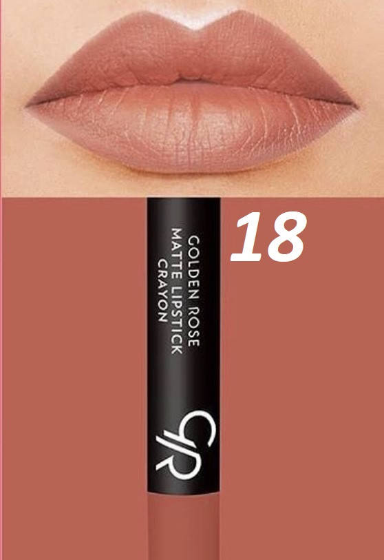 

Матовая помада-карандаш для губ Golden Rose Matte Lipstick Crayon 18