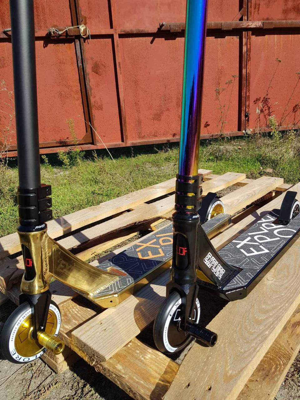 

Самокат трюковый Explore BOOGER - 300 HD,для катания и трюков, Черный