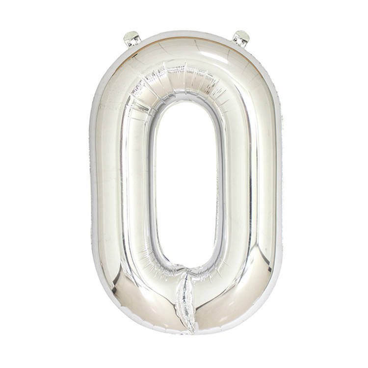 

Фольгированная цифра SLIM серебро 100см "0", Золото