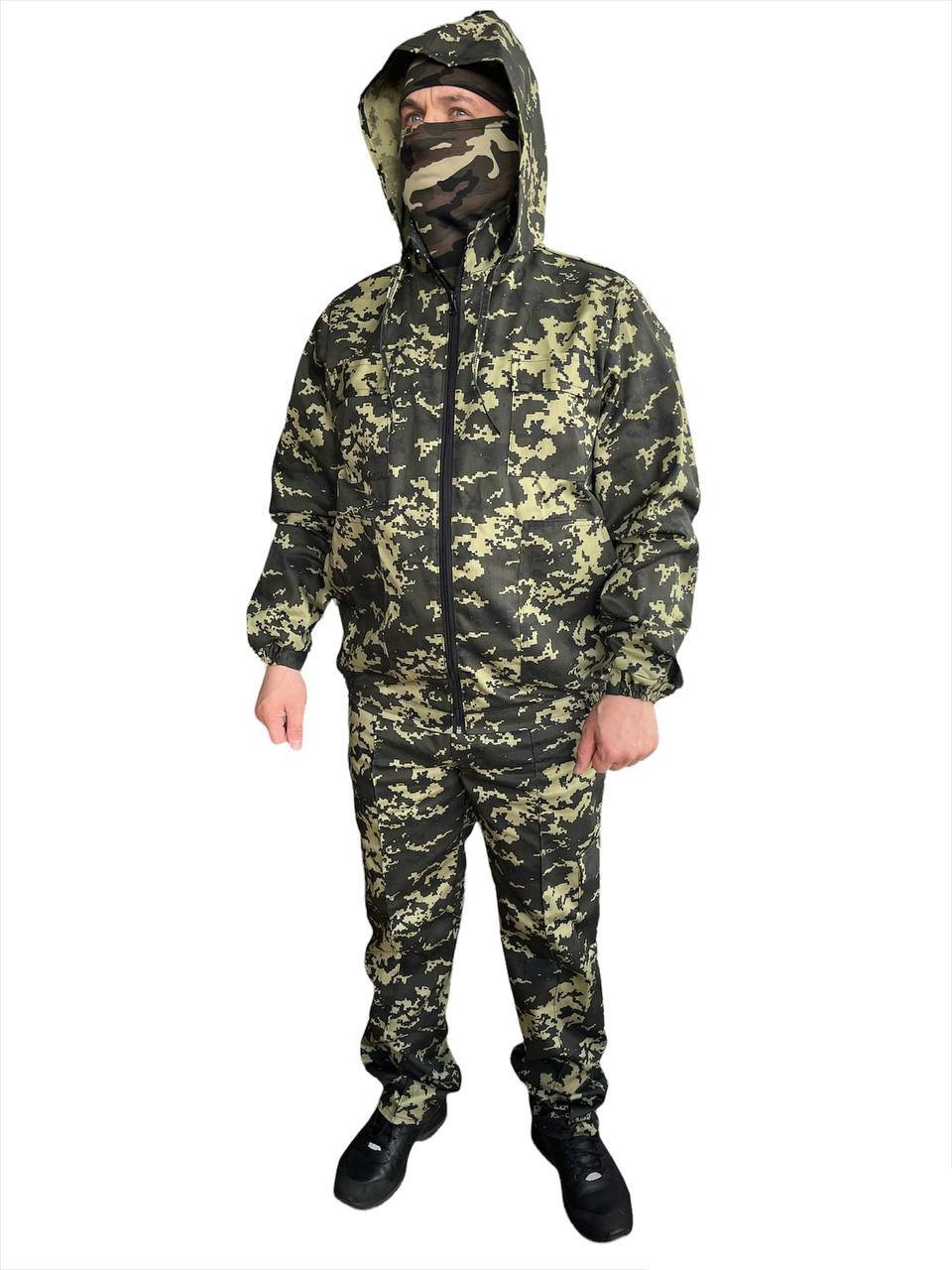 

Костюм летний Тёмный пиксель 52 размер камуфляж для рыбалки и охоты и туристов