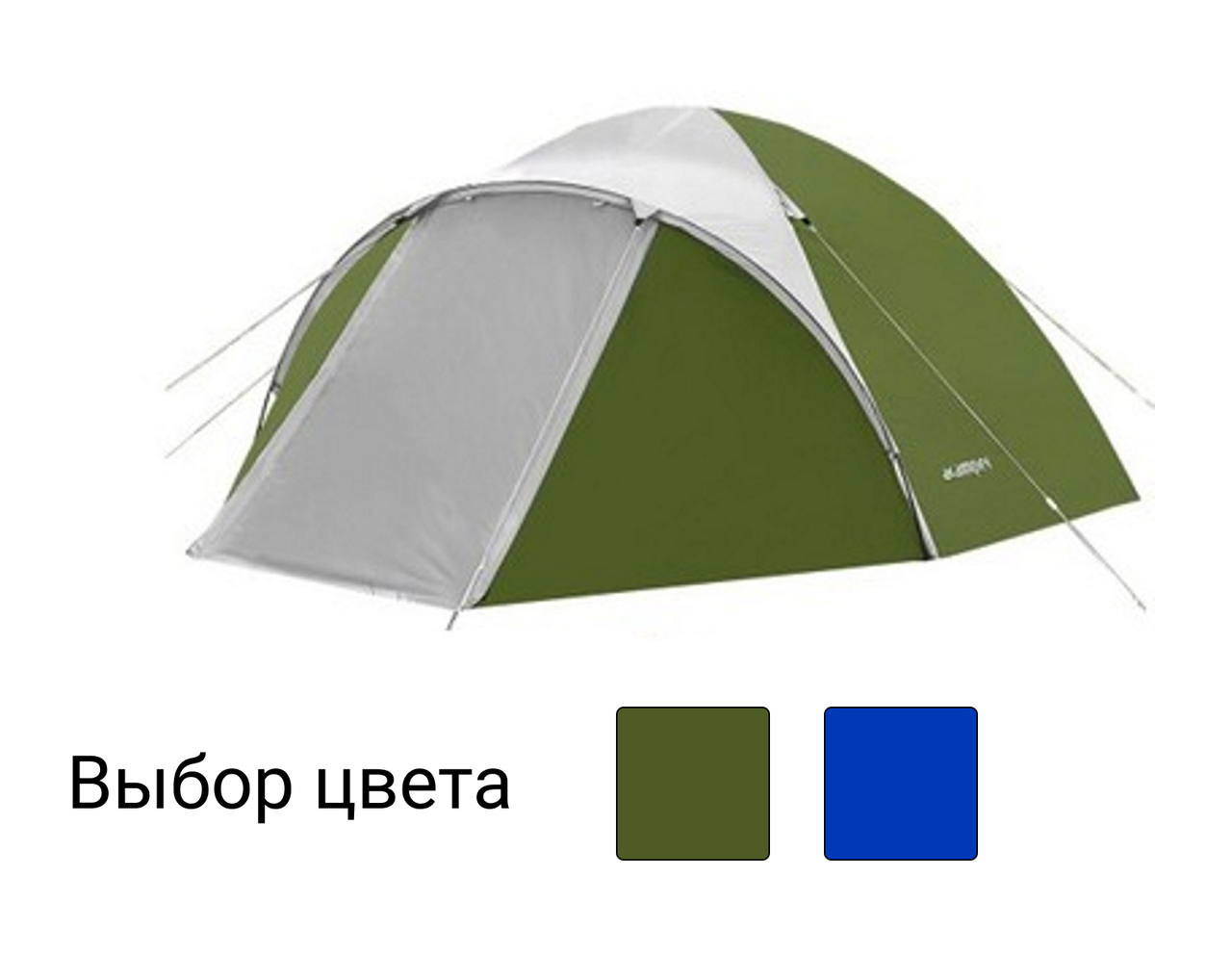 

Палатка 3-х местная Acamper ACCO3 3000 мм с двухсторонним замком, Зелёный