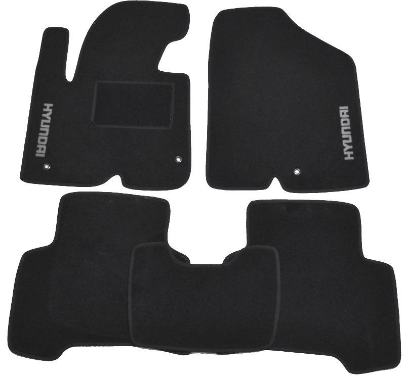 

Текстильные коврики в салон на Hyundai Santa Fe 2012-, Черный