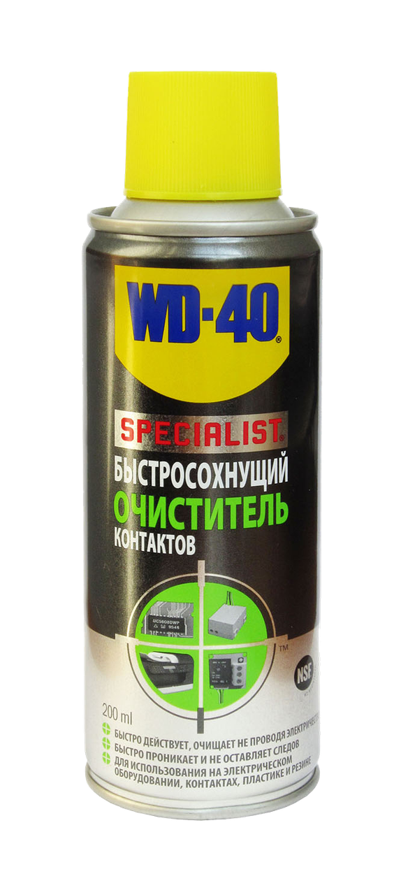 

Очиститель контактов быстросохнущий WD-40 SPECIALIST 200 мл (124W700247)