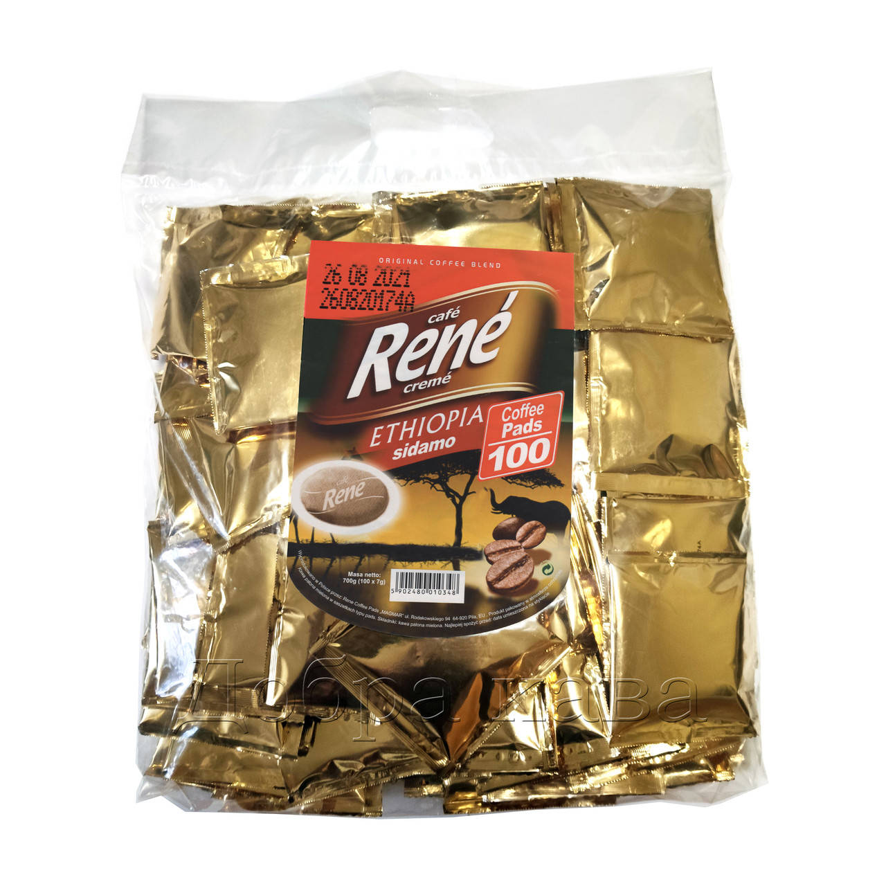 

Rene Ethiopia Arabica 100 шт кофе в чалдах для Philips Senseo