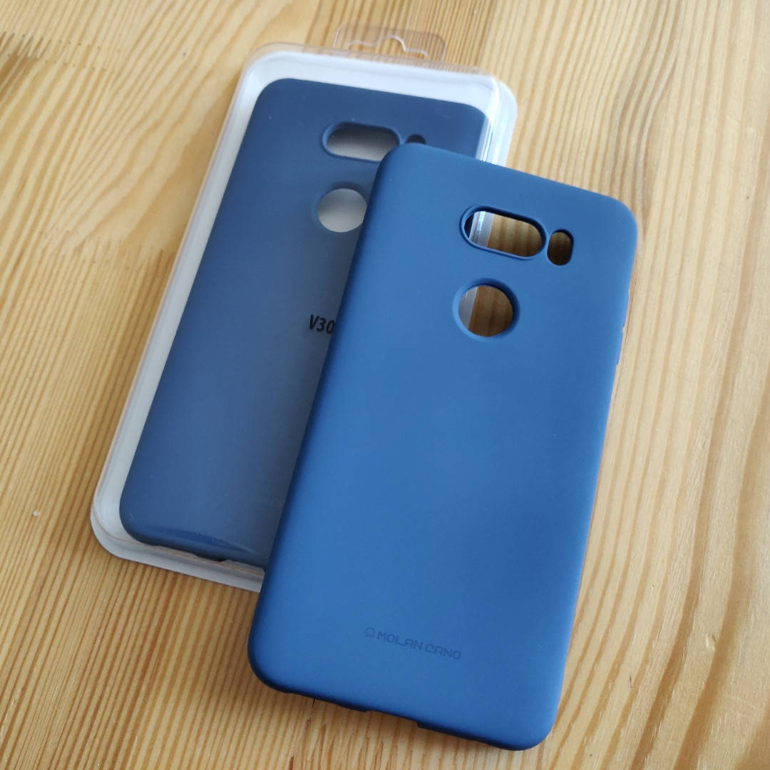 

Силиконовый чехол софт тач для Lg V30 / V30 Plus СИНИЙ