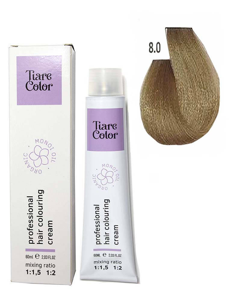

8.0 Крем-фарба для волосся TIARE COLOR Hair Colouring Cream 60 мл