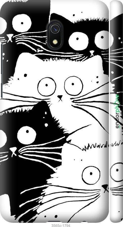 

Чехол на Xiaomi Redmi 8A Коты v2 "3565c-1794-56402", Белый