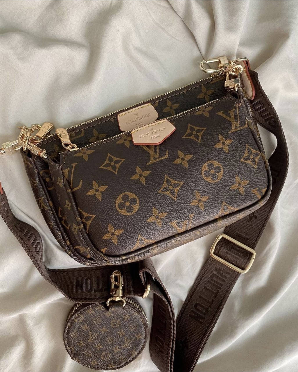 

Модная женская сумка Louis Vuitton 3 в 1 Луи витон, Коричневый