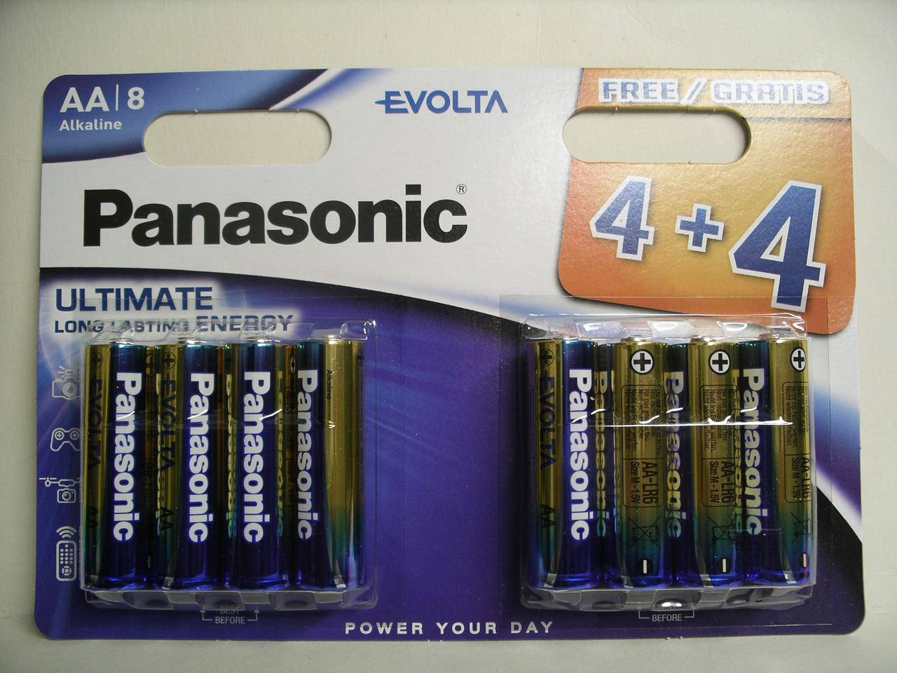 

Батарейка PANASONIC AA LR6 Evolta , цена за блистер (8 штук)