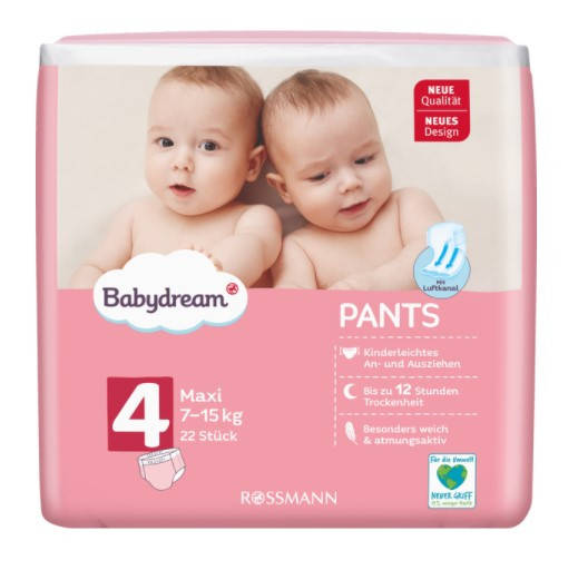 

Подгузники-трусики Babydream PANTS Maxi 4 7 - 15 кг 22 шт