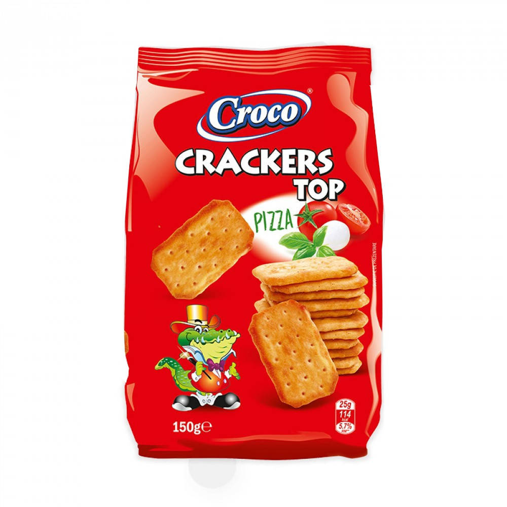 

Крекер Croco Crackers TOP 150г зі смаком піци