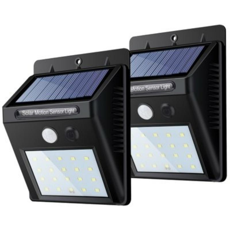 

Led светильник на солнечной батарее уличный с датчиком движения 20 LED комплект 2 шт