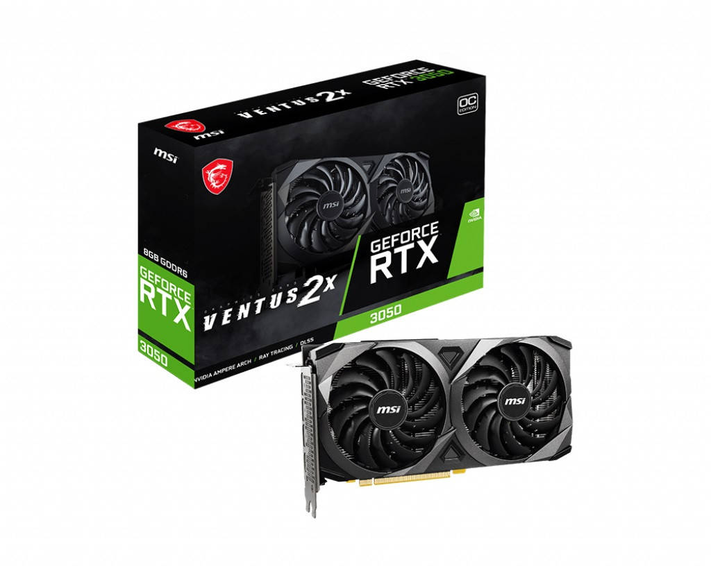 

Видеокарта MSI GeForce RTX 3050 VENTUS 2X 8G OC