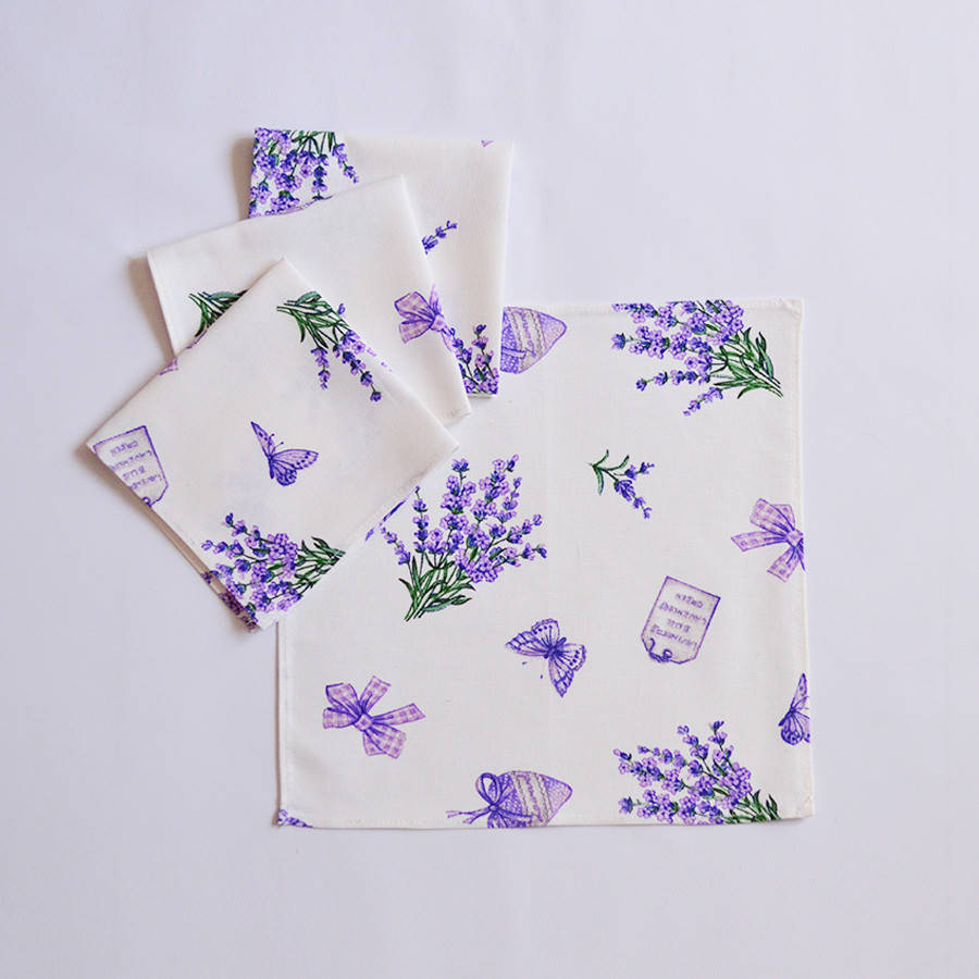 

Салфетки льняные "Сиреневая дымка" (комплект 4 шт.), Сиреневый