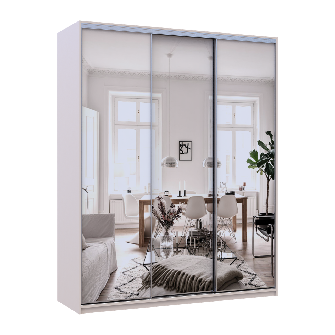 Шафа купе Doros Сіті Лайт Кашемір 3 Дзеркала 180х60х225 (80736374) 2