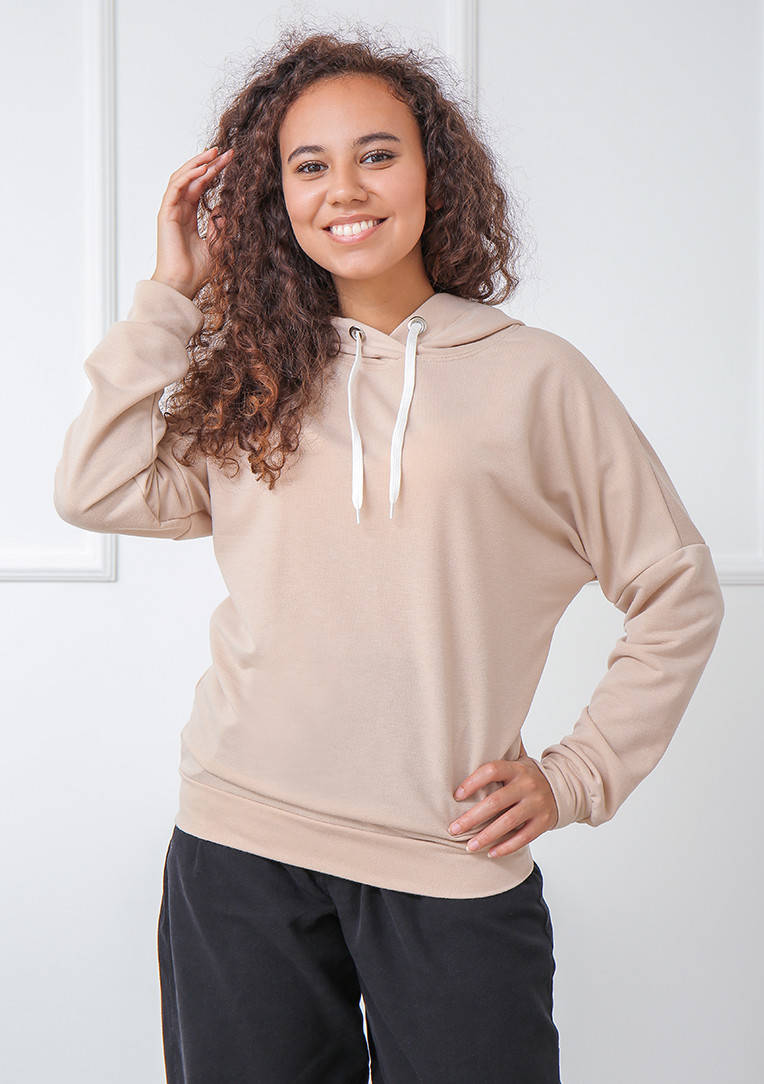 

Батник женский с капюшоном "Bridge" Бежевый, 42-44