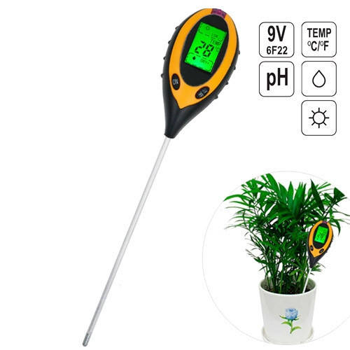 

Анализатор почвы 4в1 измеритель соли, pH, температуры, освещения AMT-300