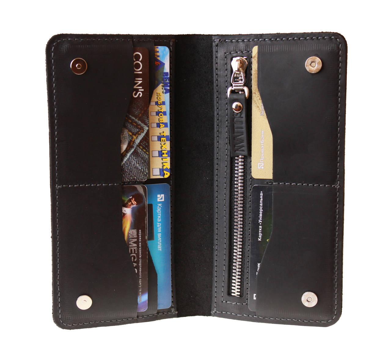 

Кошелек мужской кожаный большой SULLIVAN kmk47(10) черный