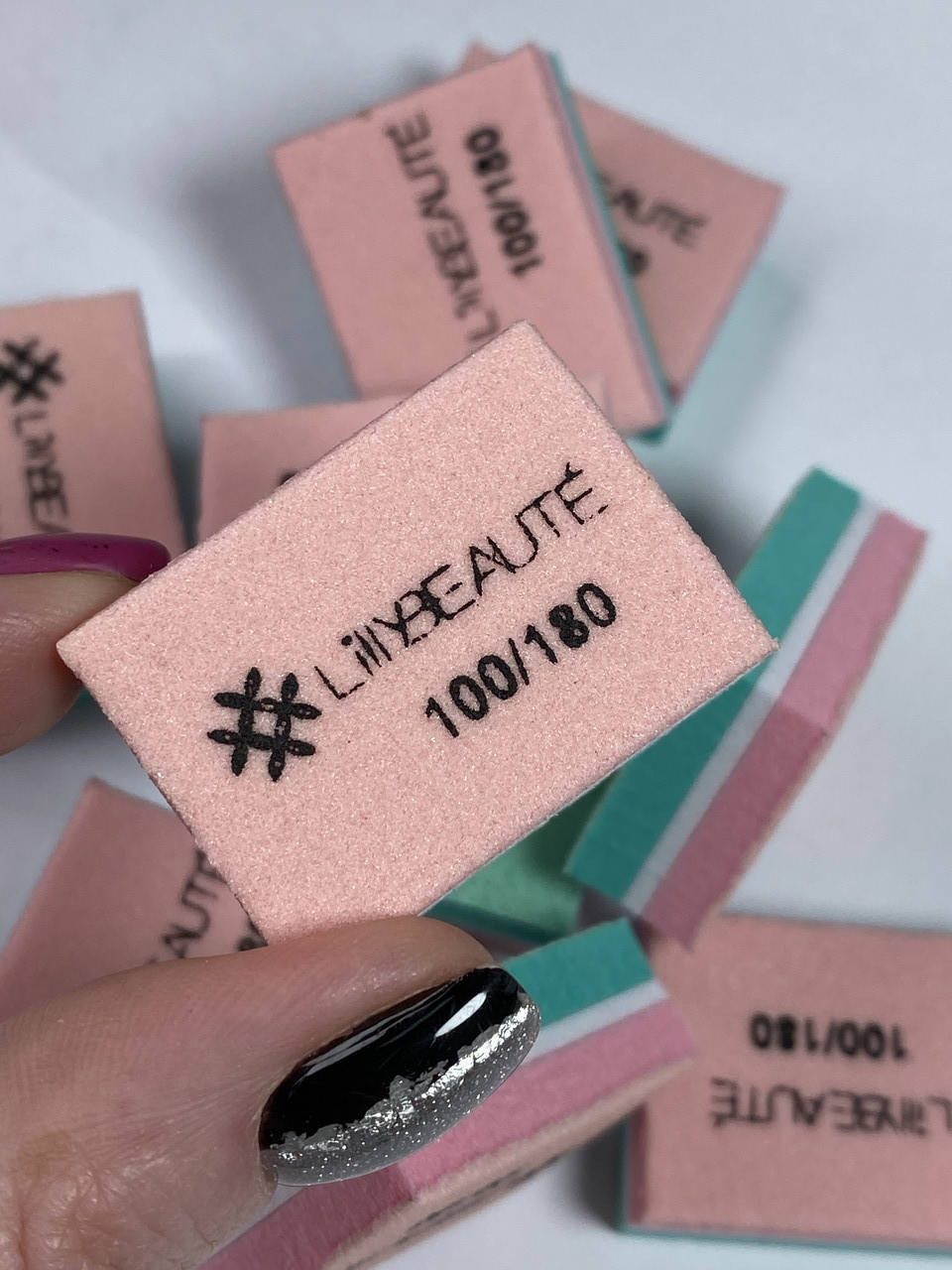 

Бафы одноразовые 100/180 49 шт розово-салатовый