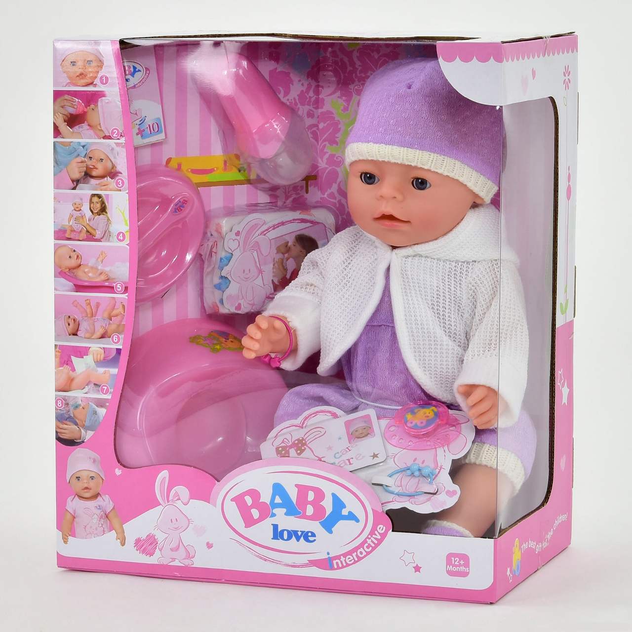 

Кукла Реборн (пупс), девочка "Baby born" 8 функций, с аксессуарами