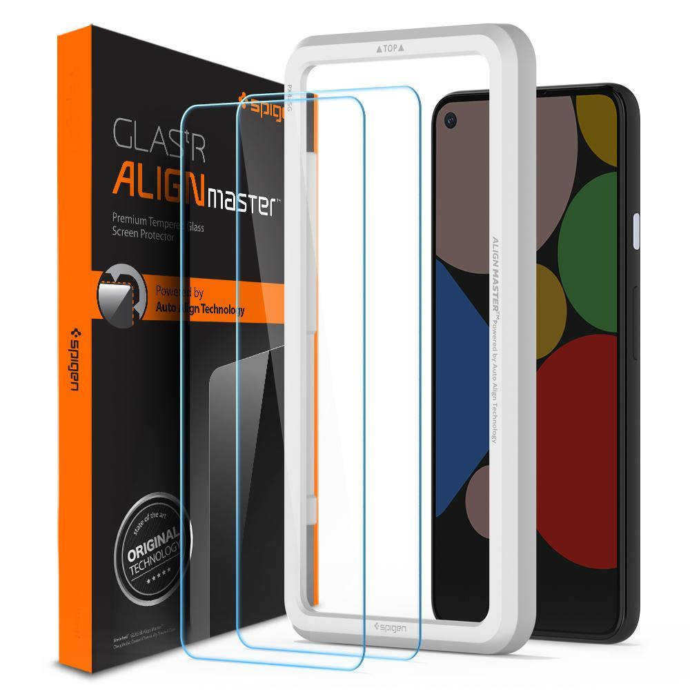 

Защитное стекло Spigen для Google Pixel 4a (5G) Glas.tR AlignMaster (2 шт), (AGL02044), Прозрачный