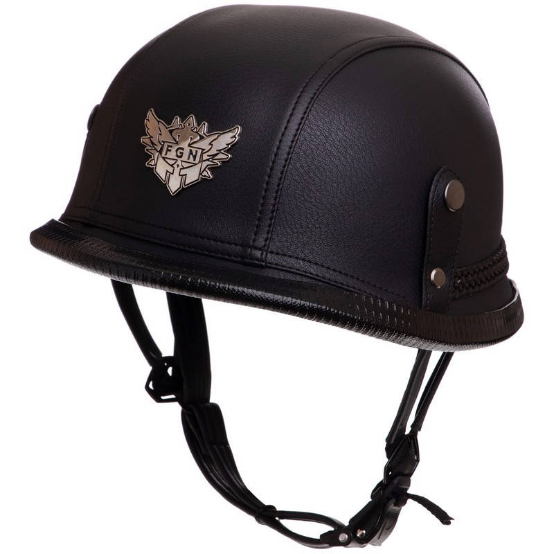 

Шлем для мотоцикла, мужской мотошлем для чоппера, ретро-каска KCO 296 размер  (55-58) черный