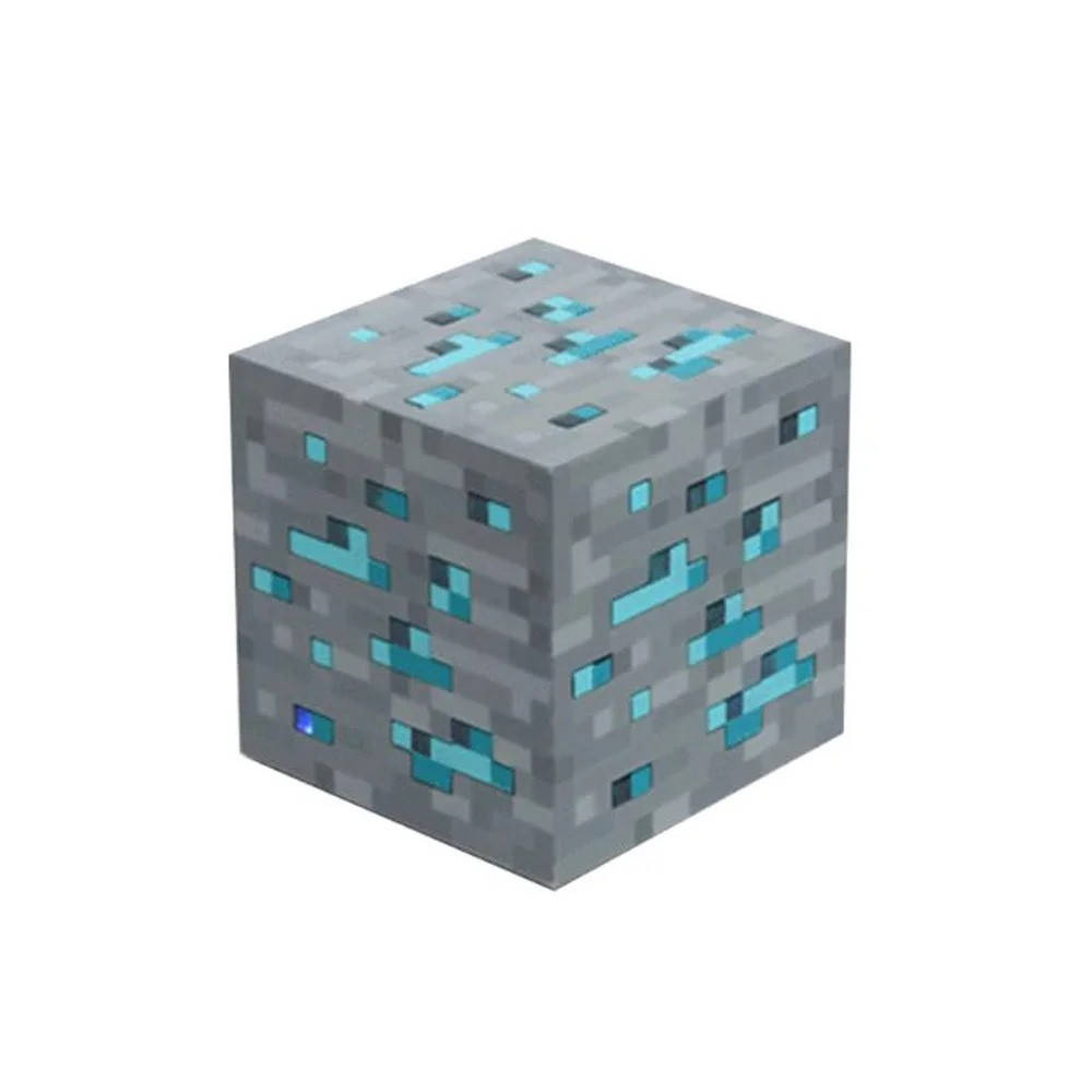 

Детский ночник светильник Майнкрафт Minecraft куб на батарейках Алмазная руда Синий