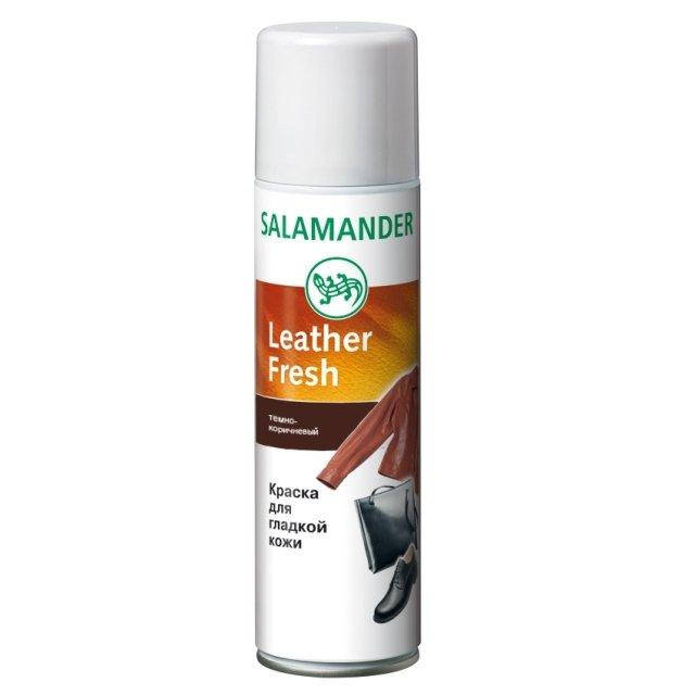 

Аэрозоль краска Темно коричневая для гладкой кожи "Leather Fresh" Salamander 250мл