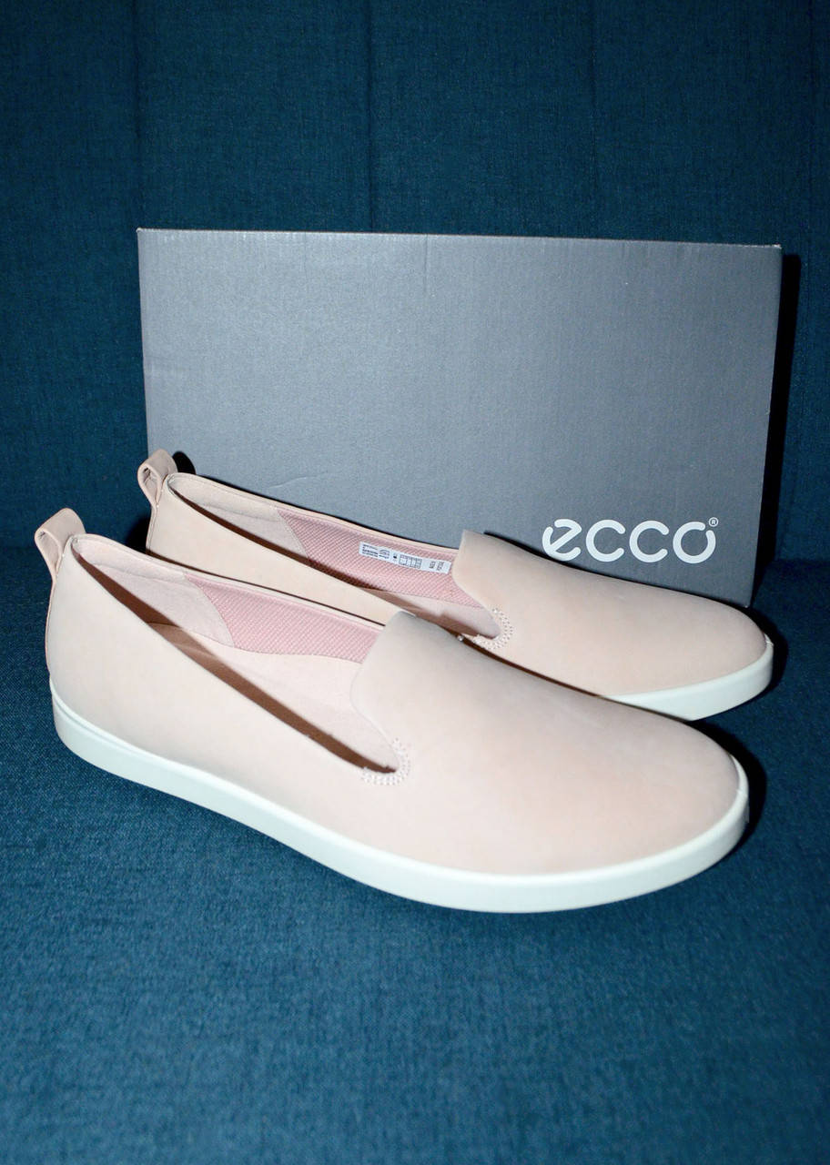 

Женские пудровые туфли слипоны мокасины ECCO Barentz 42 размер Доставка