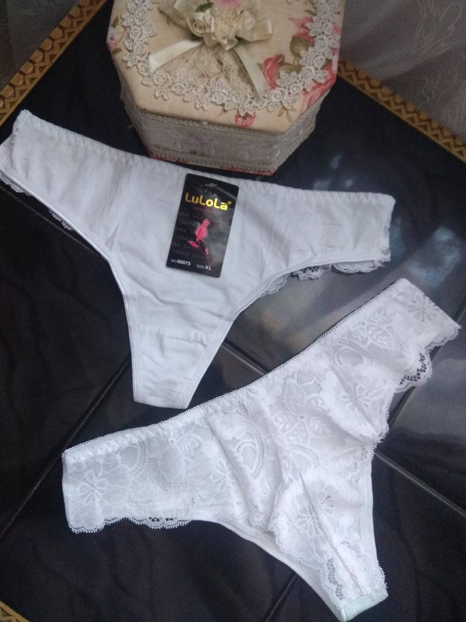

Хл,2хл,3хл Хлопкові трусики бразиліана Lulola хб білий 2Xl, Белый