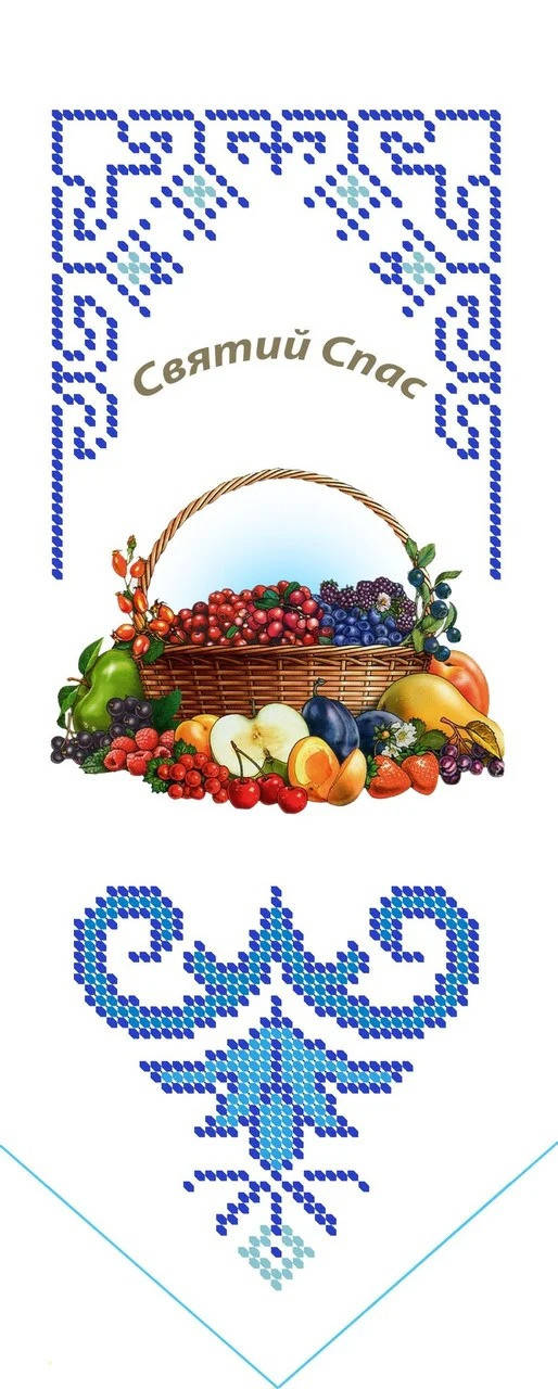 

Схема для вишивки бісером банта на спасівський кошик СБ-005