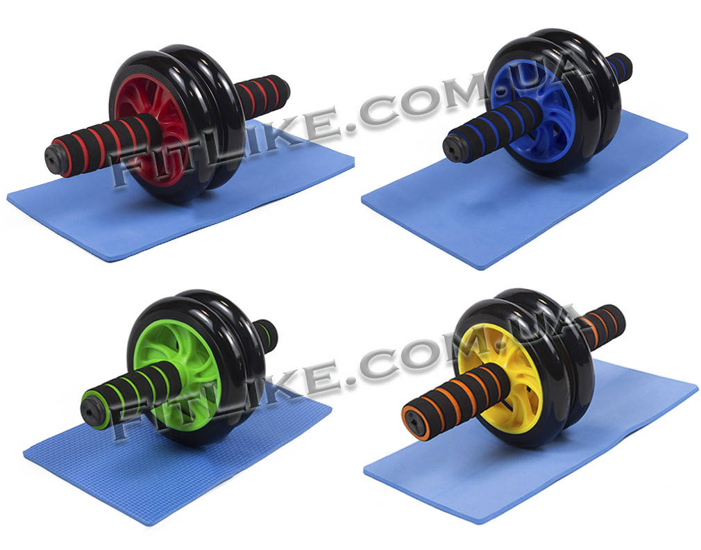 

Гимнастический ролик, колесо для пресса двойной Ab Wheel Double, Разные цвета