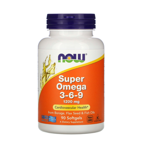 

Супер омега 3 6 9, Now Foods, 1200 мг, 90 капсул (NOW-01839)