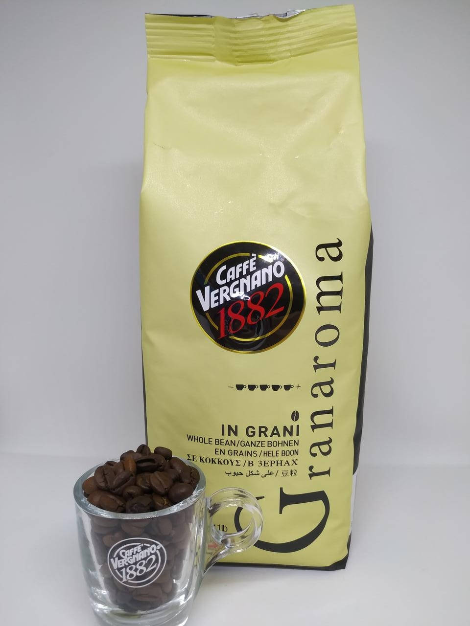 

Зерновой кофе Caffe Vergnano 1882 Granаroma 500г.