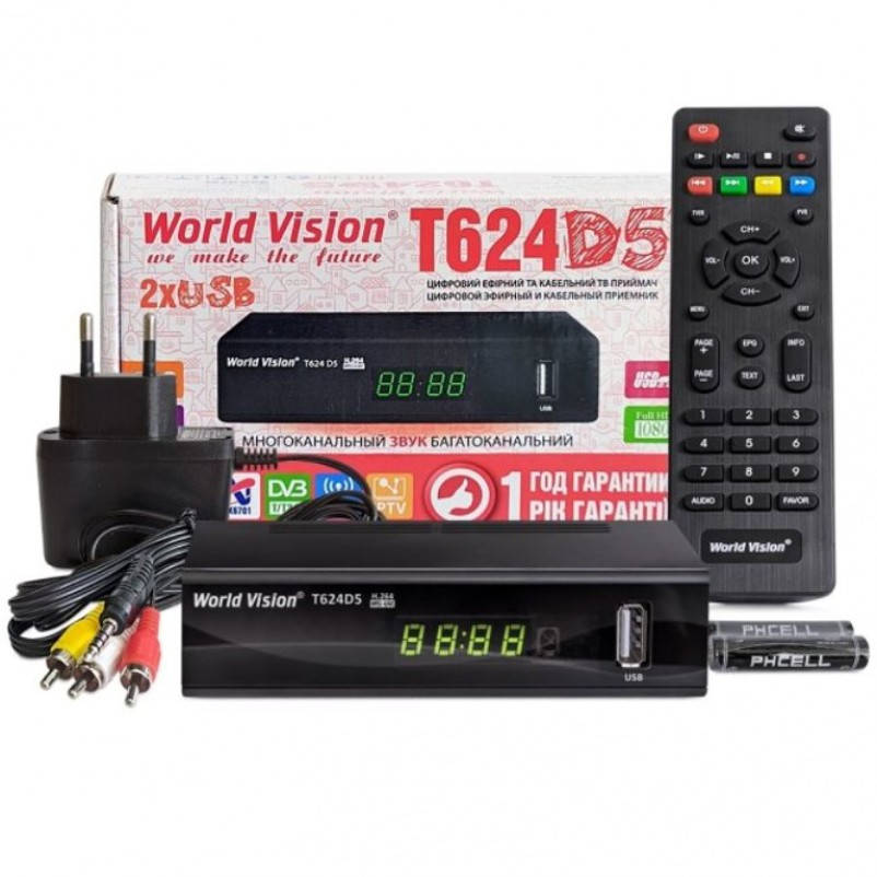 

Т2 ресивер World Vision T624 D5