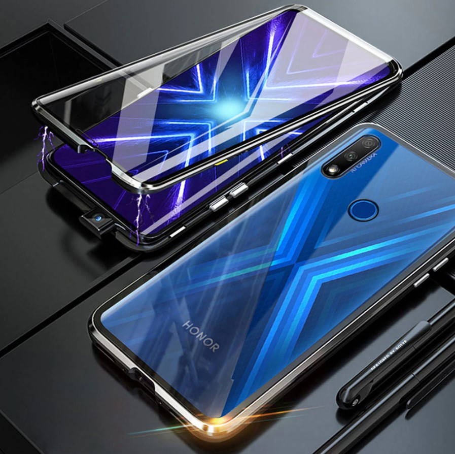 

Магнитный чехол Magnetic для Huawei P Smart Z два стекла (Разные цвета) Черный