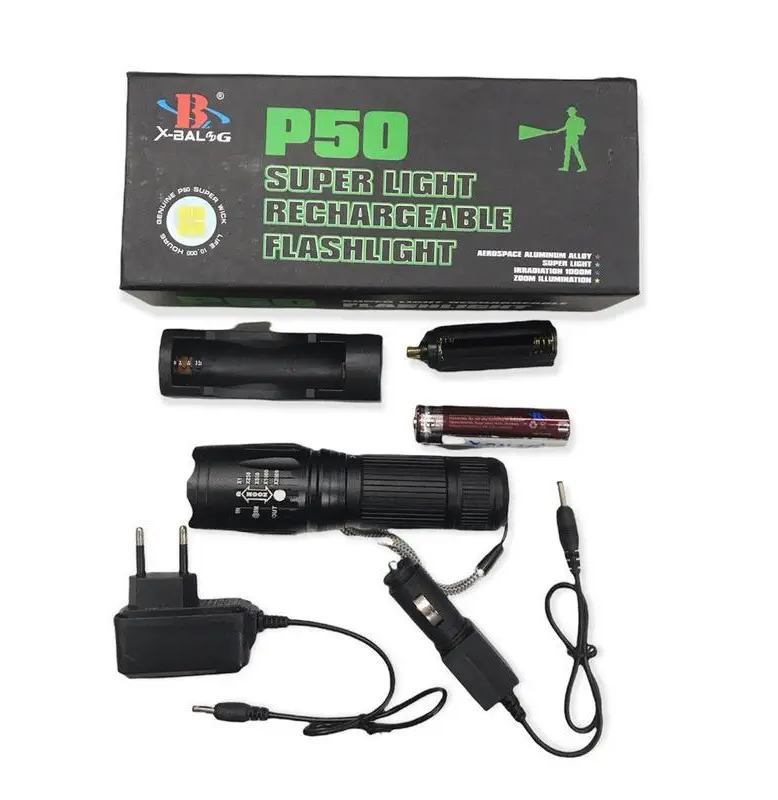 

Светодиодный ручной фонарь BL-200 Аlloet №1560, Черный