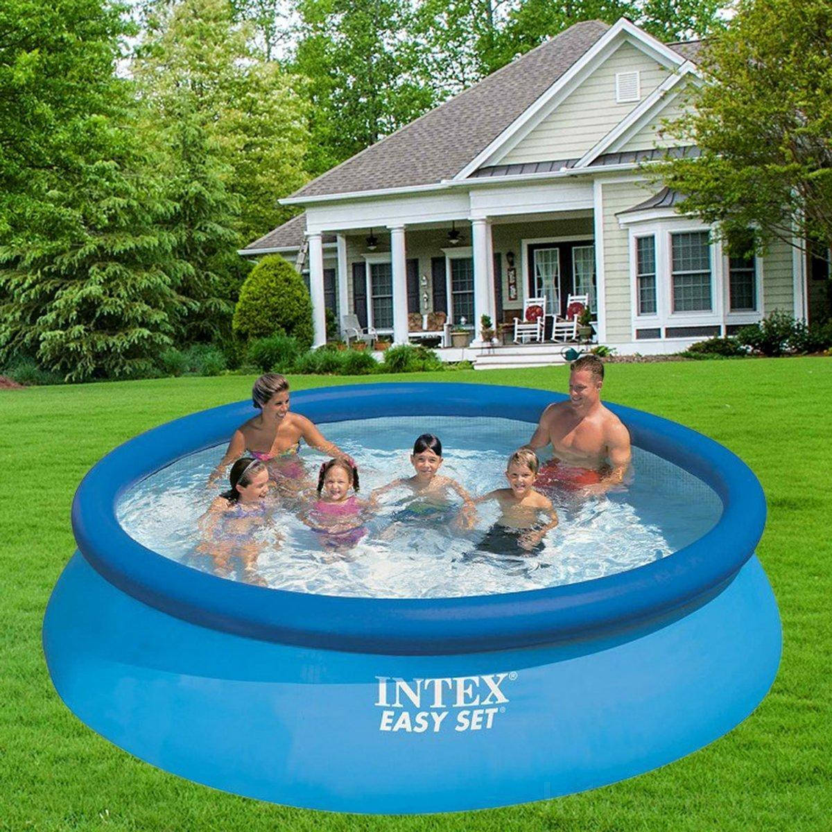 

Надувной бассейн Intex 28132, 366х76 см, насос 2 006 л/ч, Голубой
