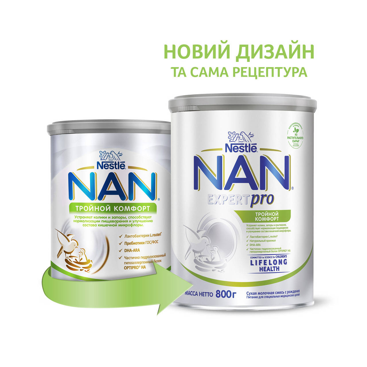 

NAN® ТРОЙНОЙ КОМФОРТ (НАН), 800 г сухая молочная смесь