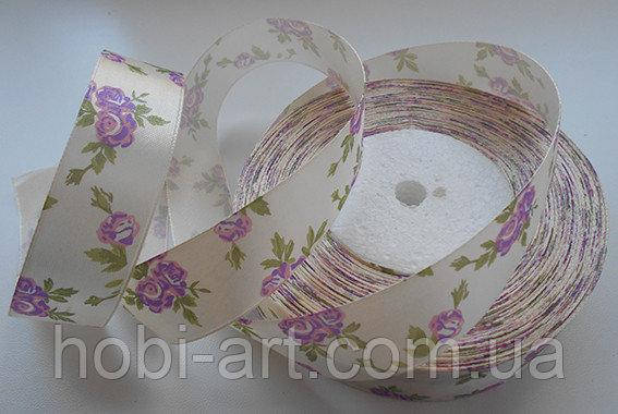 

Стрічка атласна 25 мм з візерунком №20