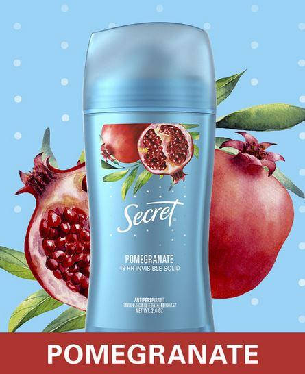 

Твердый дезодорант Гранат Secret Pomegranate Invisible Solid Antiperspirant