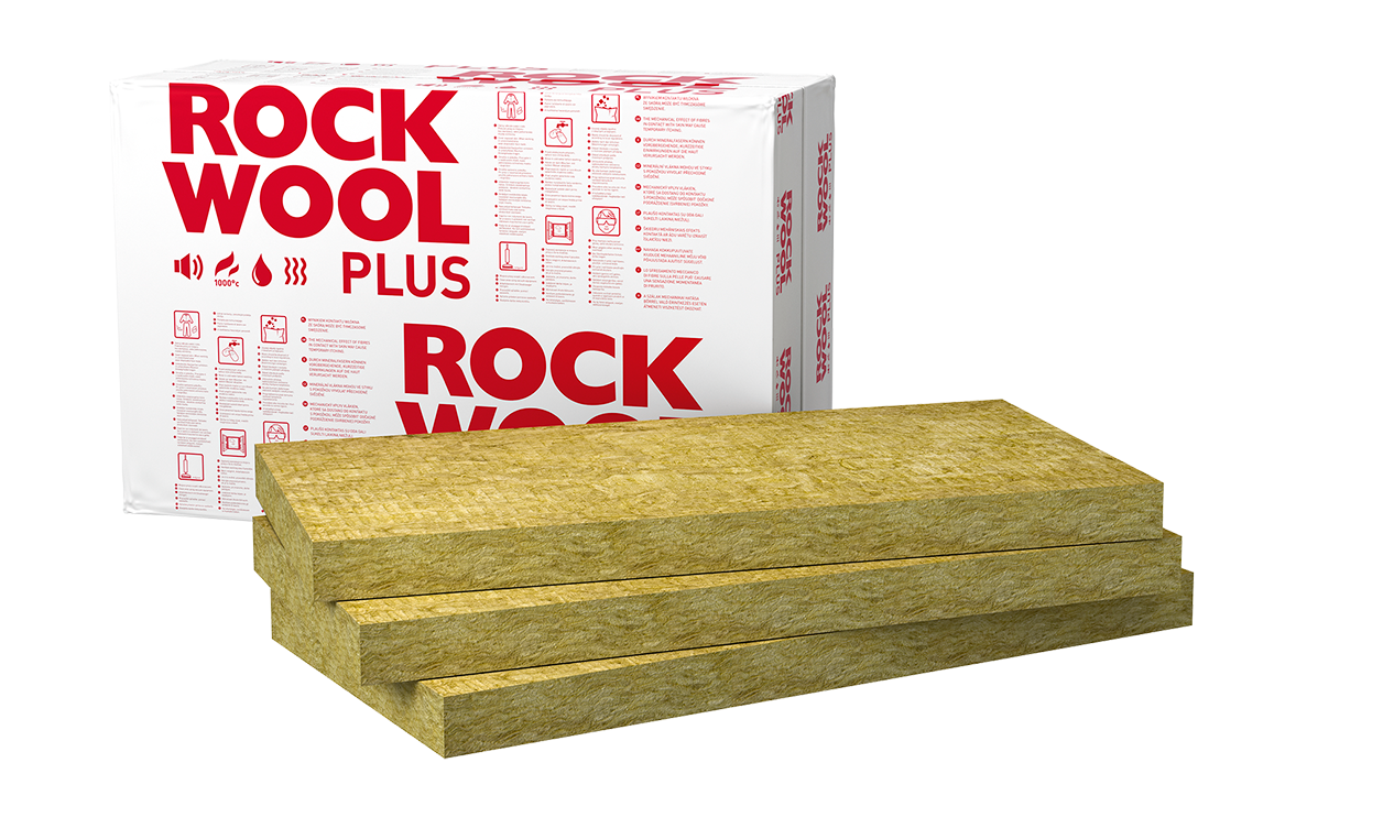 

Минеральная вата Rockwool Rockmin Plus Роквул Рокмин Плюс 100 мм