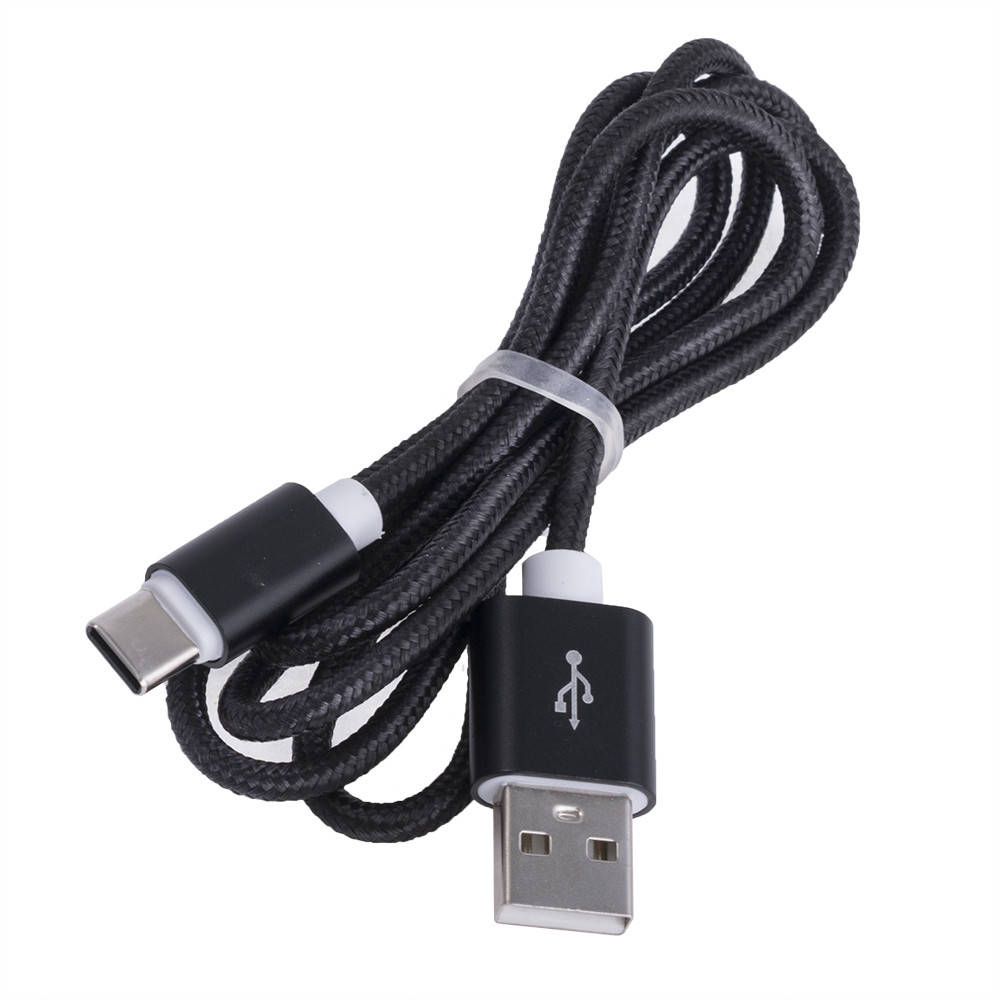 

Кабель USB-C 3.1 тип "C 1m black, тканевая оплётка