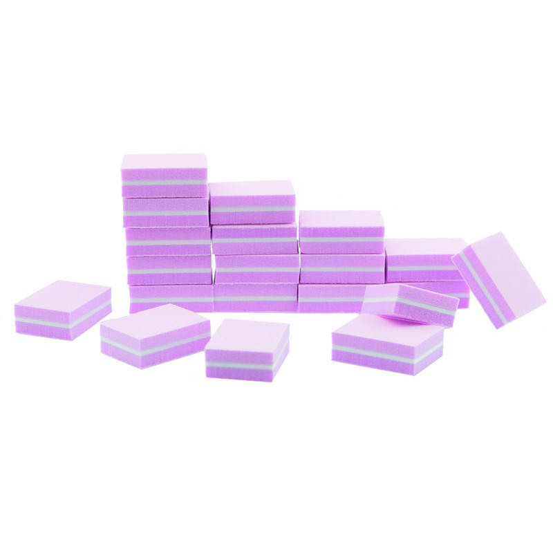 

Набор мини-бафов для ногтей (фиолетовый), 50 шт.