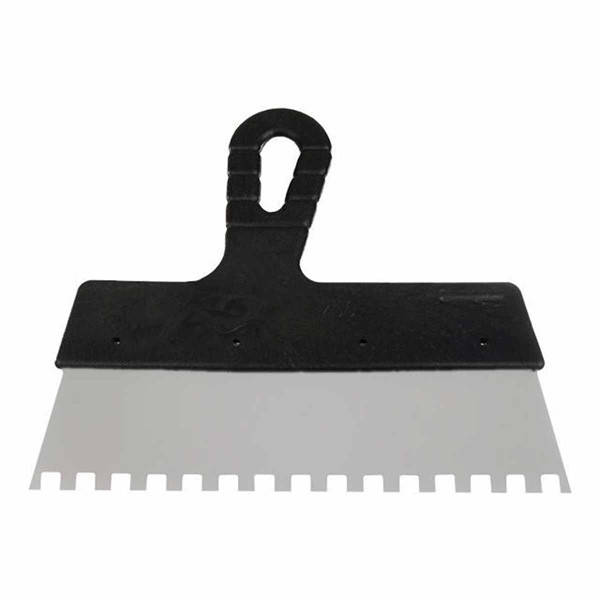 

Шпатель зуб нержавейка 250мм 6х6мм, с пластиковой ручкой