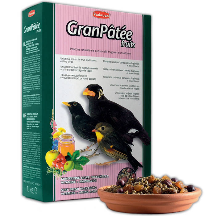 

Padovan Granpatee fruits 1кг корм для насекомоядных и плодоядных птиц