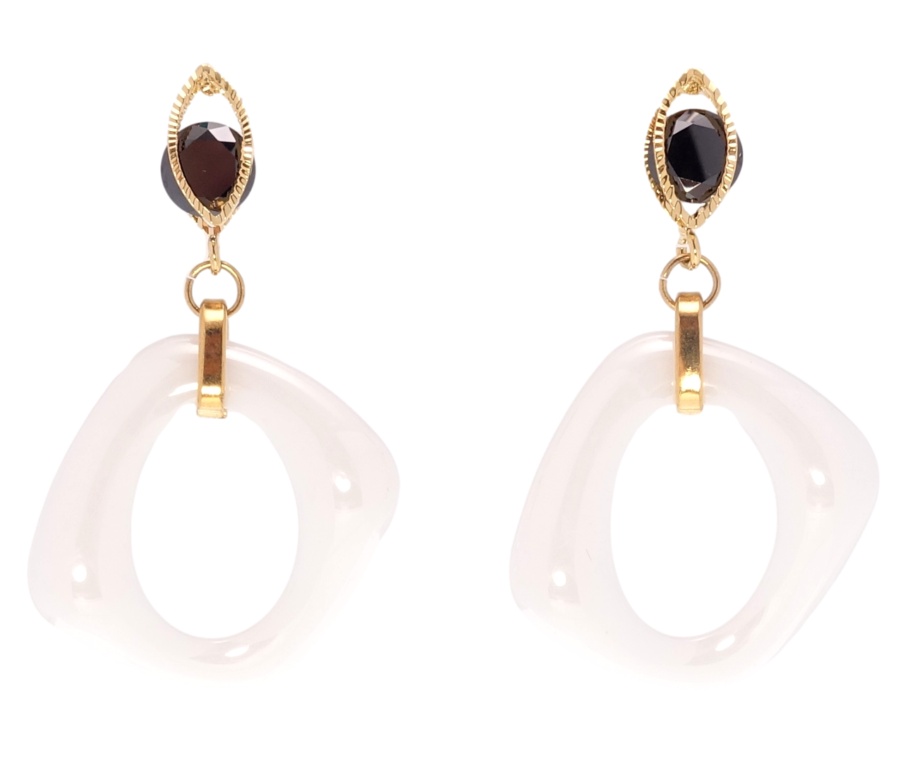 

Серьги Xuping Позолота 18К гвоздики (пусеты) "Подвески из белой керамики"