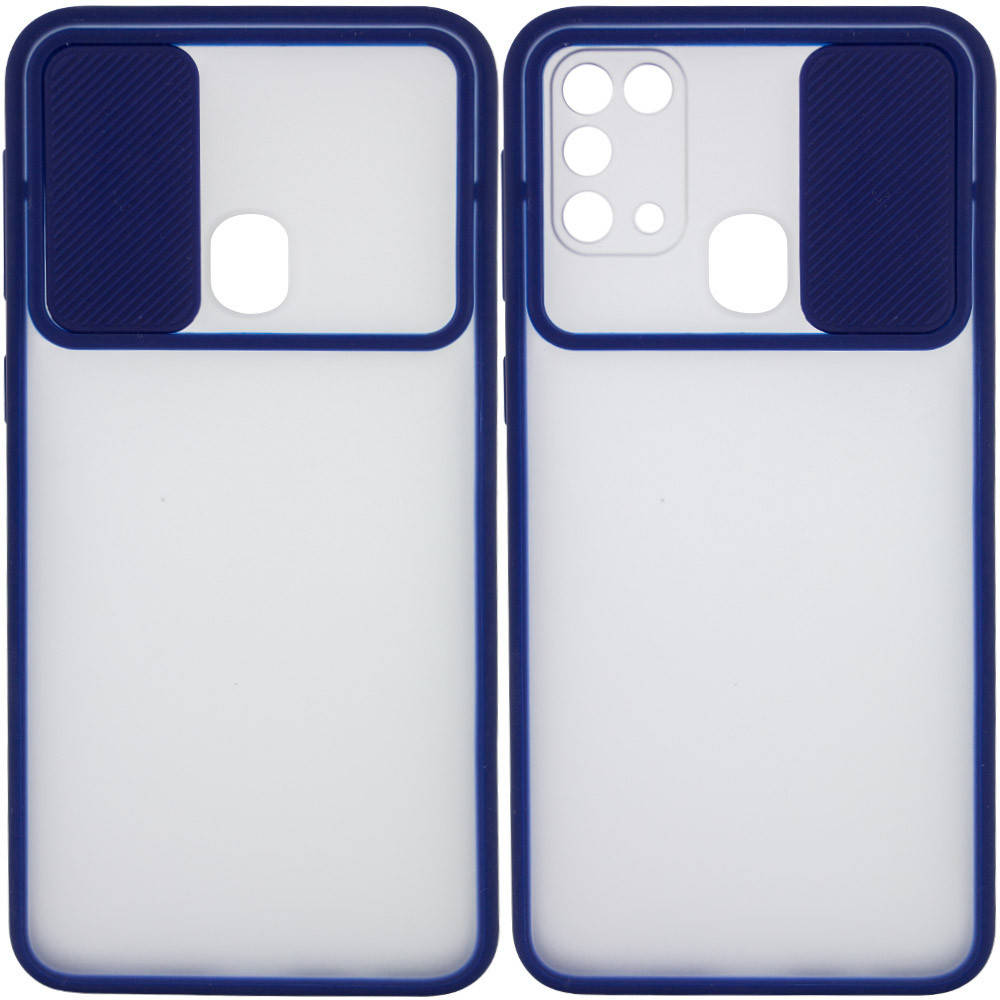 

Чехол со шторкой на камеру для Samsung Galaxy M31 (Синий)