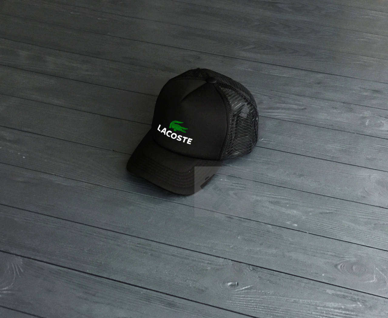 

Кепка тракер Лакост (Lacoste), летняя с сеткой черная, Черный